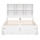 preview thumbnail 10 of 10, Full Size Platform Bed with Storage Headboard, Charging Station and 2-Drawers, White