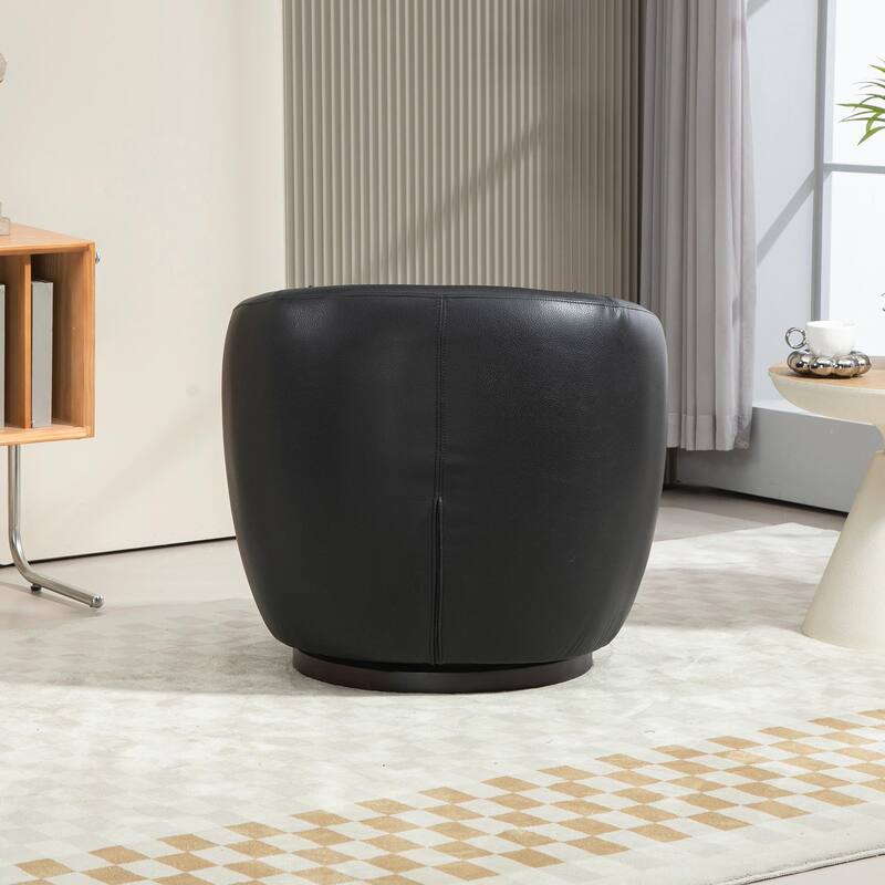 Modern Swivel Barrel Armchair with Storage