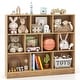 preview thumbnail 2 of 18, Costway 10-Cube Bookcase for Kids 41"Wooden Toy Storage Organizer for - See Details Natural