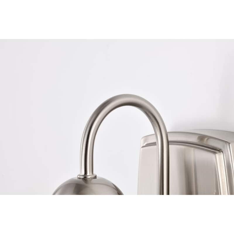 8W LED 1 Light Vanity 3000K Brushed Nickel Alabaster Glass w/ Switch - Brushed Nickel