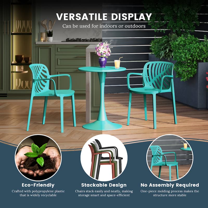 Frond and Form Outdoor Stacking Dining Armchair (Set of 2)