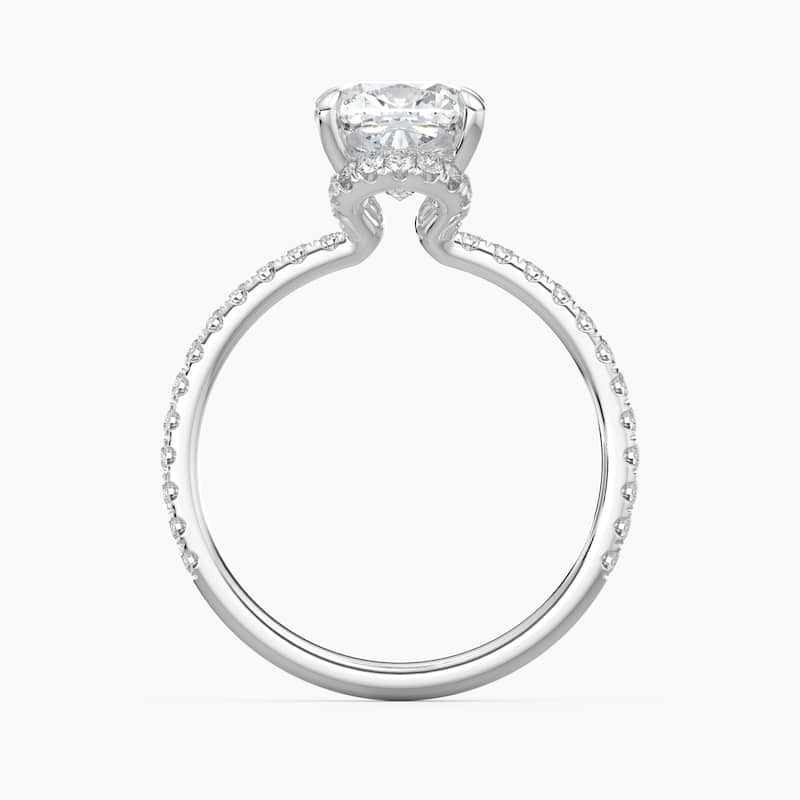 Auriya 14k Gold Cushion Lab Grown Unique Loop Diamond Halo Engagement Ring 1.00 to 5.00 ct. tw. (F-G, VS)