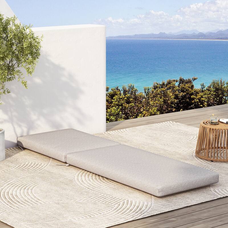 Christopher Knight Home - Noah Luxurious Comfort Outdoor Chaise Lounge Cushion with Secure Ties and Plush Support