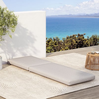 Christopher Knight Home - Noah Luxurious Comfort Outdoor Chaise Lounge Cushion with Secure Ties and Plush Support