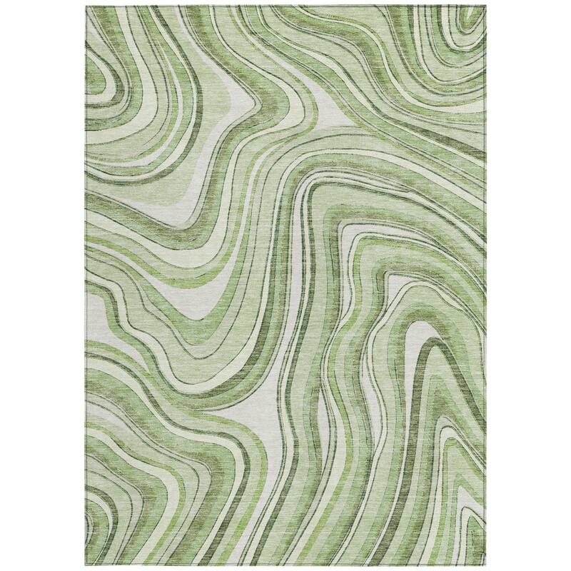 HomeRoots Abstract Transitional Rectangle Outdoor Rug