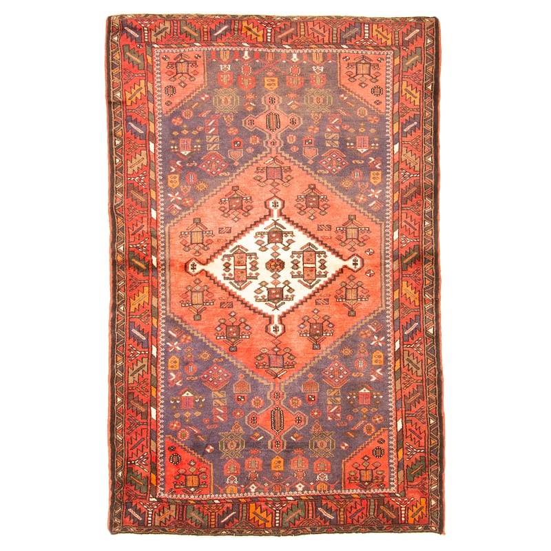 ECARPETGALLERY Hand-knotted Andelz Navy Wool Rug - 4'1 x 6'6