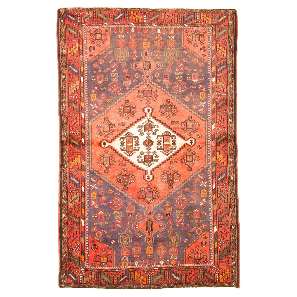 ECARPETGALLERY Hand-knotted Andelz Navy Wool Rug - 4'1 x 6'6