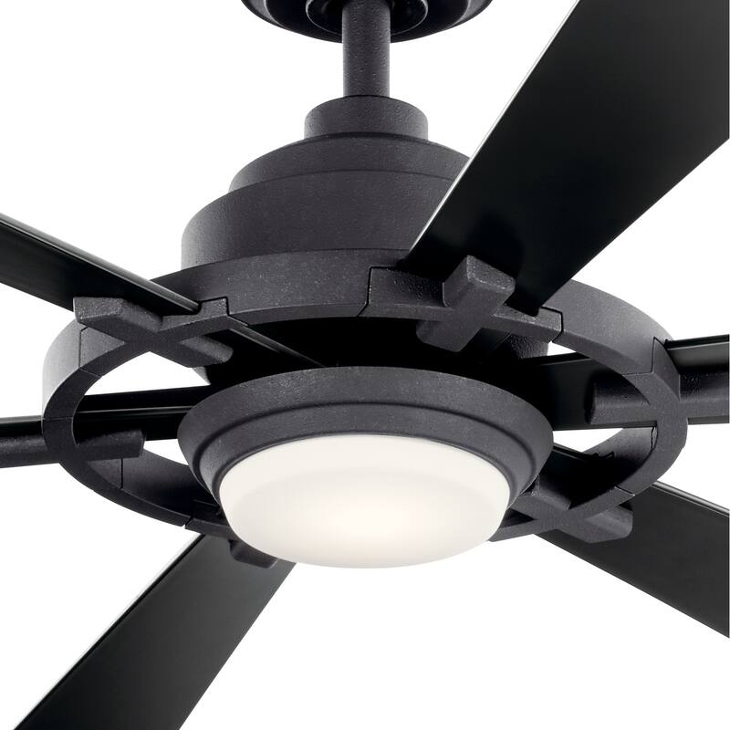 Kichler Iras 52 Inch LED Ceiling Fan Distressed Black with Walnut Blades