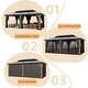 preview thumbnail 133 of 133, EROMMY Hardtop Gazebo,Outdoor Pergola with Double Roof & Netting & Curtains,Heavy Duty Canopy for Patio, Backyard, Pool party