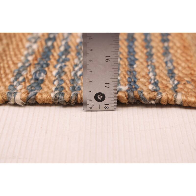 ECARPETGALLERY Flat-Weave Palas Denizli Tan Jute Kilim - 5'4 x 7'8