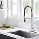 preview thumbnail 2 of 11, Proox Commercial Modern High Arc Single Handle Spring Kitchen Faucet Pull Out Sprayer