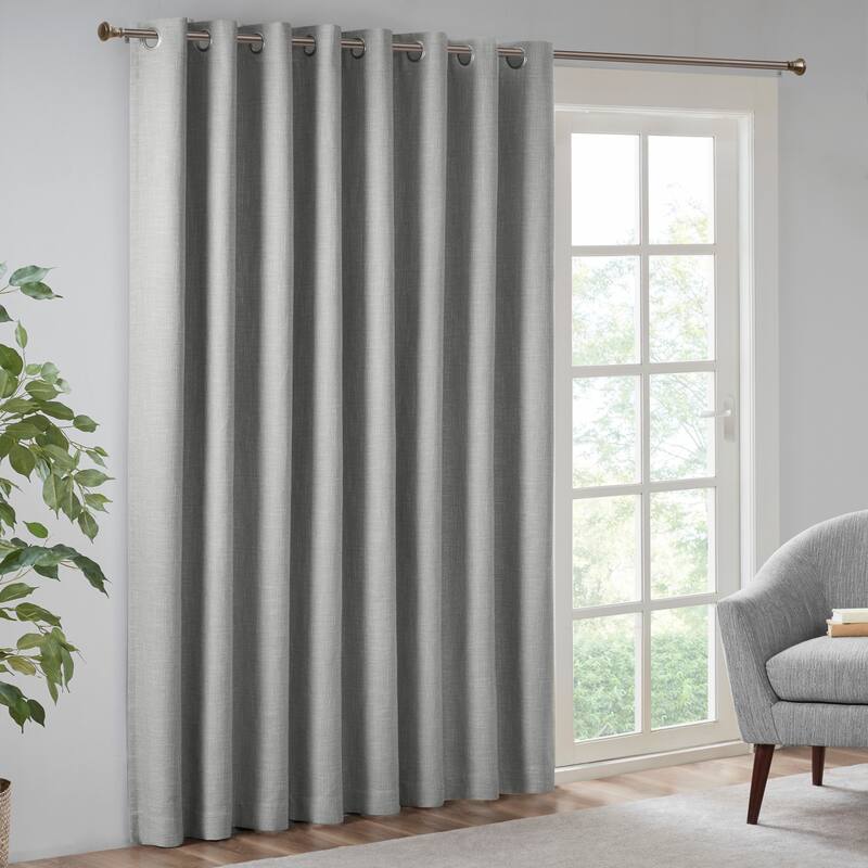 SunSmart Arlie Printed Heathered Extra Wide Blackout Window Patio Panel - 100x84"