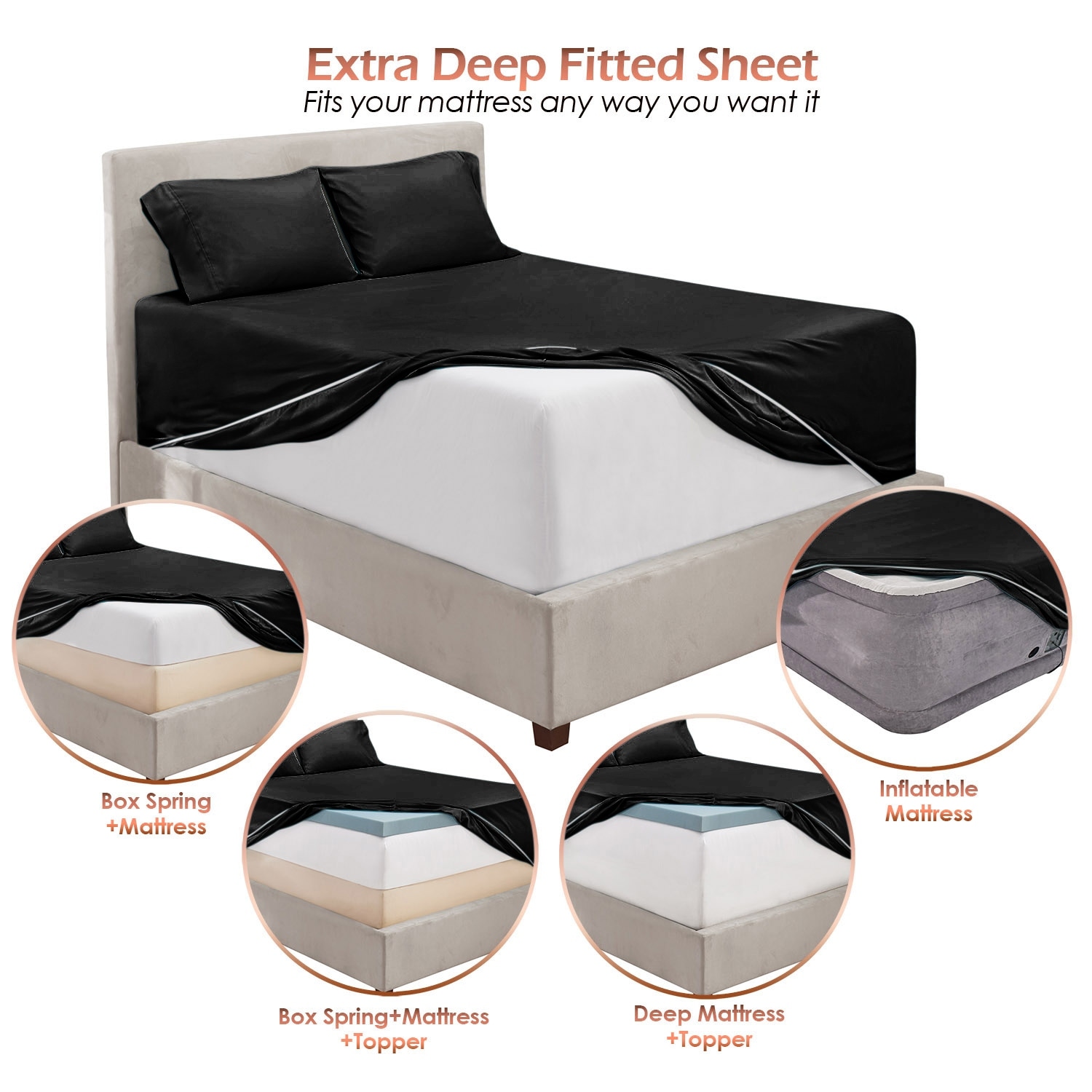 Hearth & Harbor Extra Deep Pocket Bed Sheet Set - Breathable, Super Soft  Sheets with Extra Set of Pillowcases - On Sale - Bed Bath & Beyond -  35158661