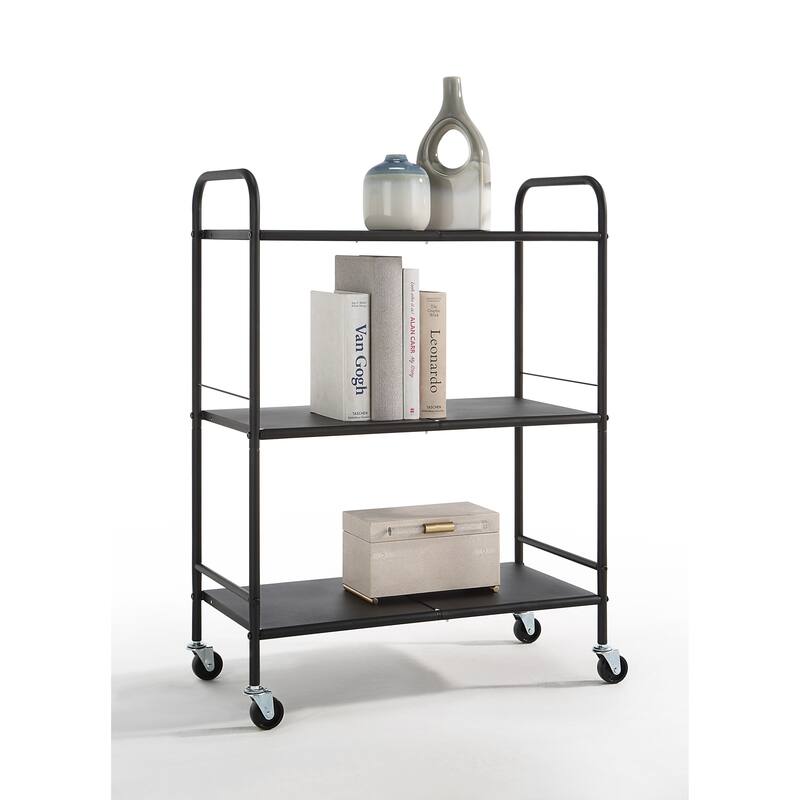 Metal Rolling Organizer Utility Craft Cart - Black