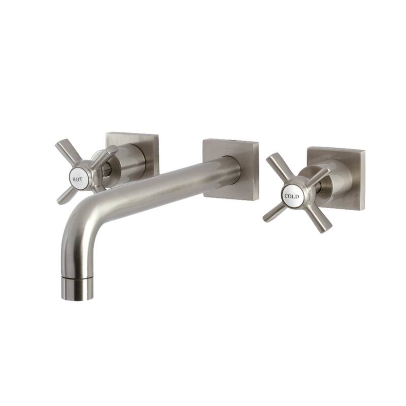 Millennium 3-Hole Wall Mount Roman Tub Faucet in Brushed Brass - Brushed Nickel