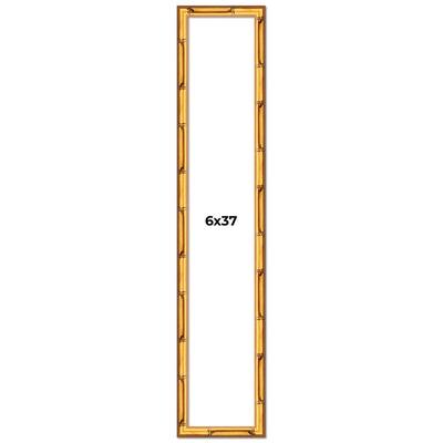 6x37 Frame Gold Bamboo Picture Frame Modern Photo Frame Includes UV Acrylic Shatter Guard Front Acid Free Foam Backing Board