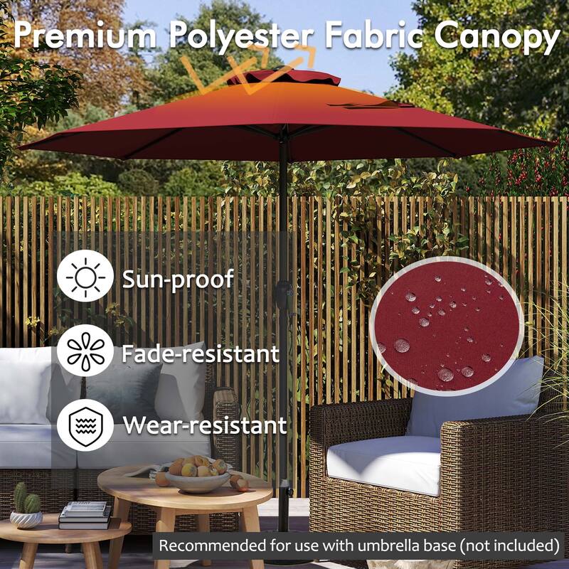 Gymax Outdoor Patio Umbrella Modern Table Umbrella w/8 Heavy Duty Ribs