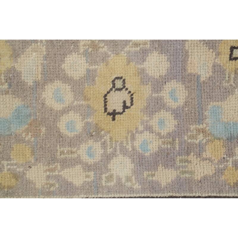 Hand Knotted Oriental 100% Wool Carpet Traditional Floral Pink Tabriz Area Rug - 10' 8'' X 7' 10''