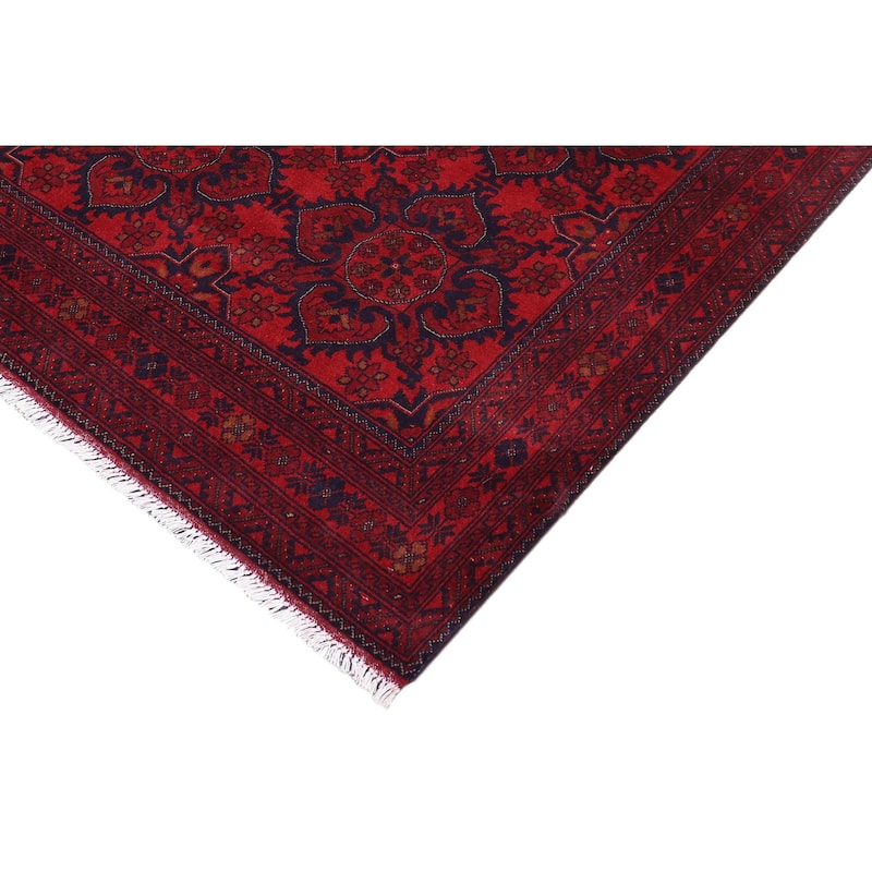 Rustic Biljik Khal Mohammadi Madilyn Red/Blue Rug - 4'10'' x 6'7''