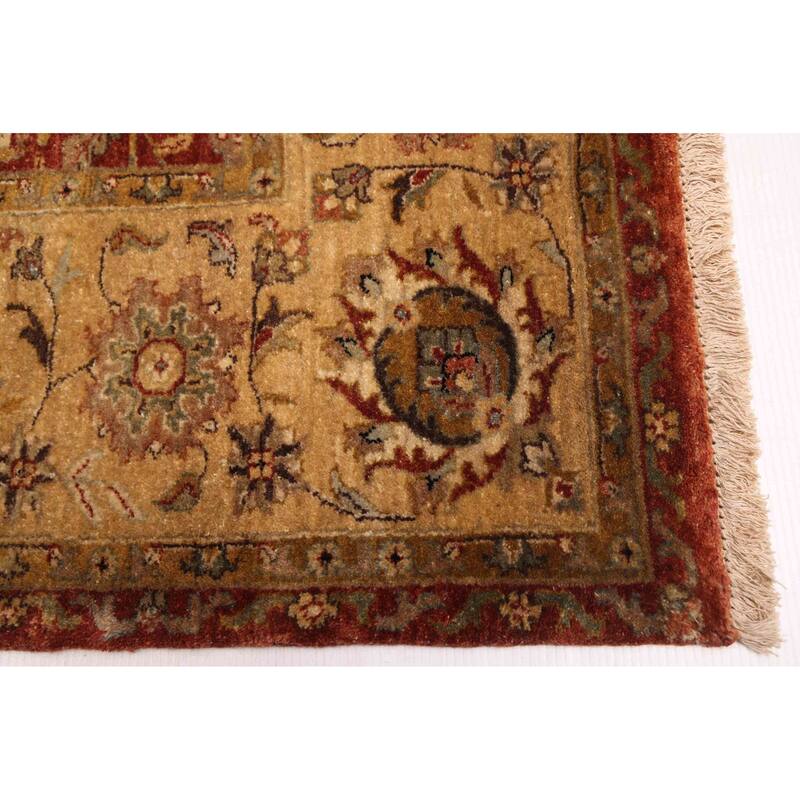 ECARPETGALLERY Hand-knotted Mirzapur Dark Copper Wool Rug - 6'2 x 9'2