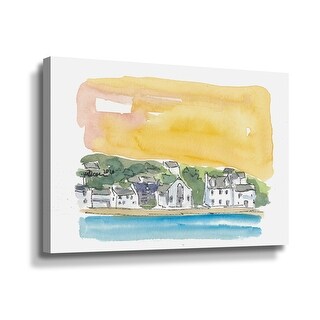 Port Ellen Islay Scotland Waterfront Gallery Wrapped Canvas - Green ...