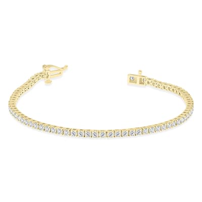 Marquee 3 Carat TW Diamond Tennis Bracelet in 14K Yellow Gold