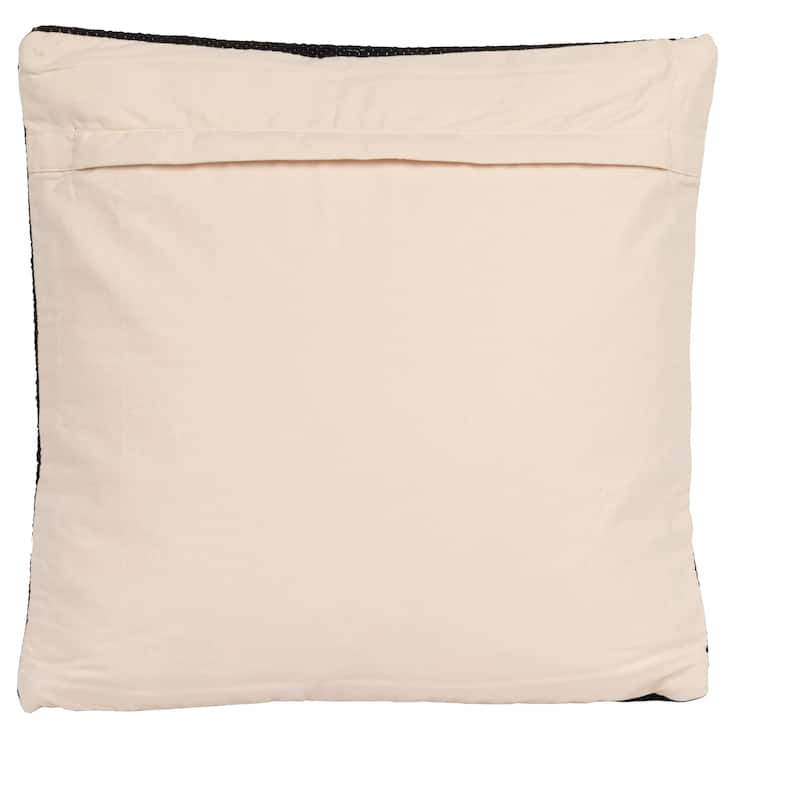Wool Blend Pillow with Swiss Cross