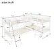 preview thumbnail 10 of 8, Twin Size L-Shaped Bunk Bed with Ladder, Can Be Separated Into Two L-Shaped Beds, Maximized space, 4 Beds Into One, White