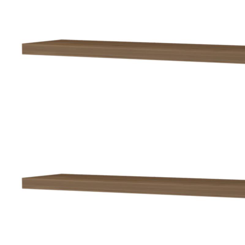 48-Inch Wall-Mounted Floating Shelf Two-Piece Set - N/A