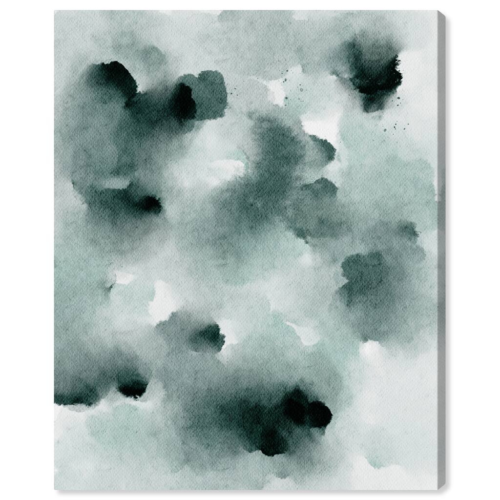 Art Remedy Diluted Smoke In The Snow Gallery Wrapped Watercolor Boho Abstracts