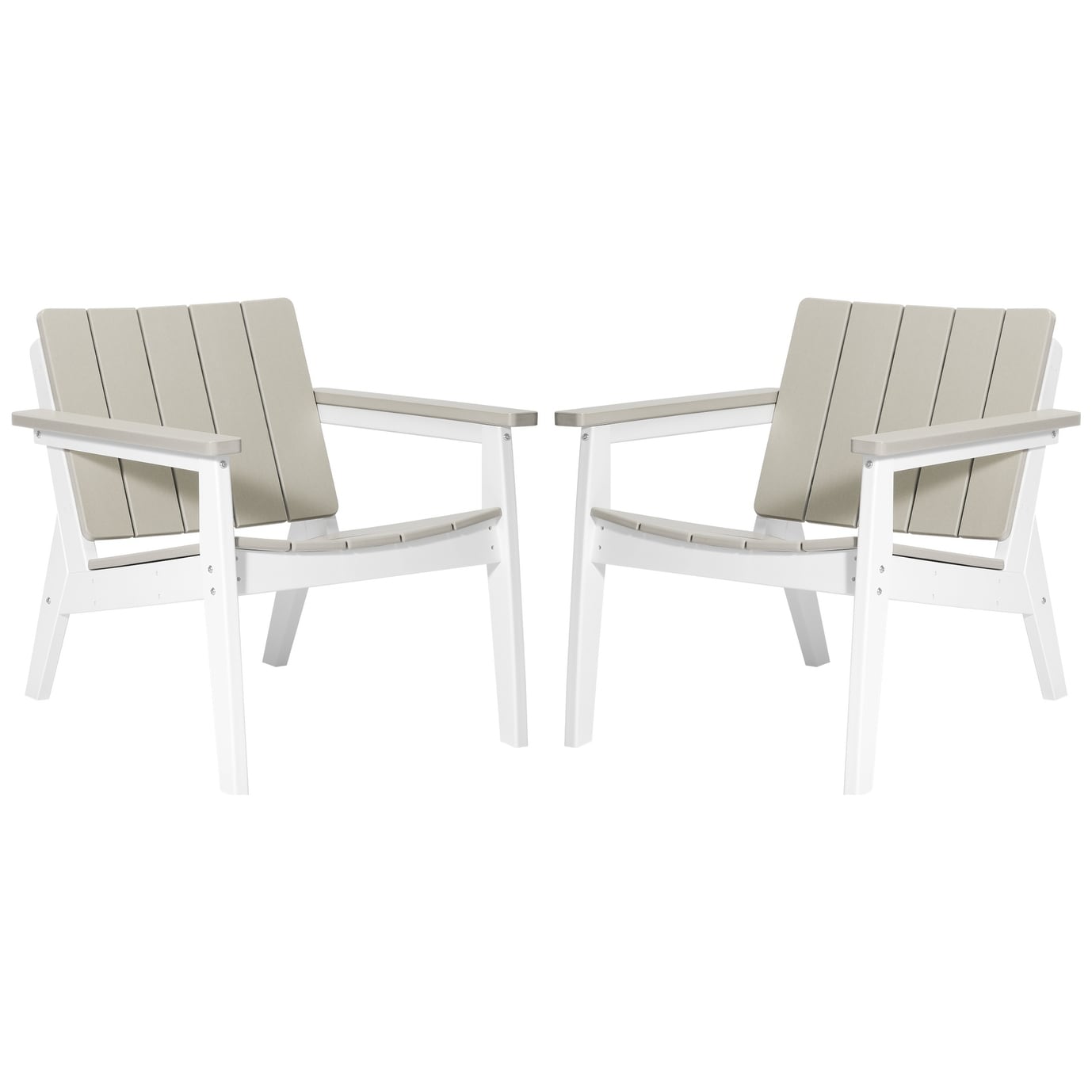Porschside Outdoor Deep Seating Chair (Set of 2), White