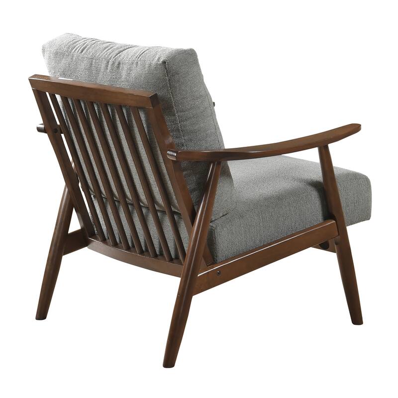 Oliver 31" Textured Accent Chair - Solid Wood Frame, Reversible Back