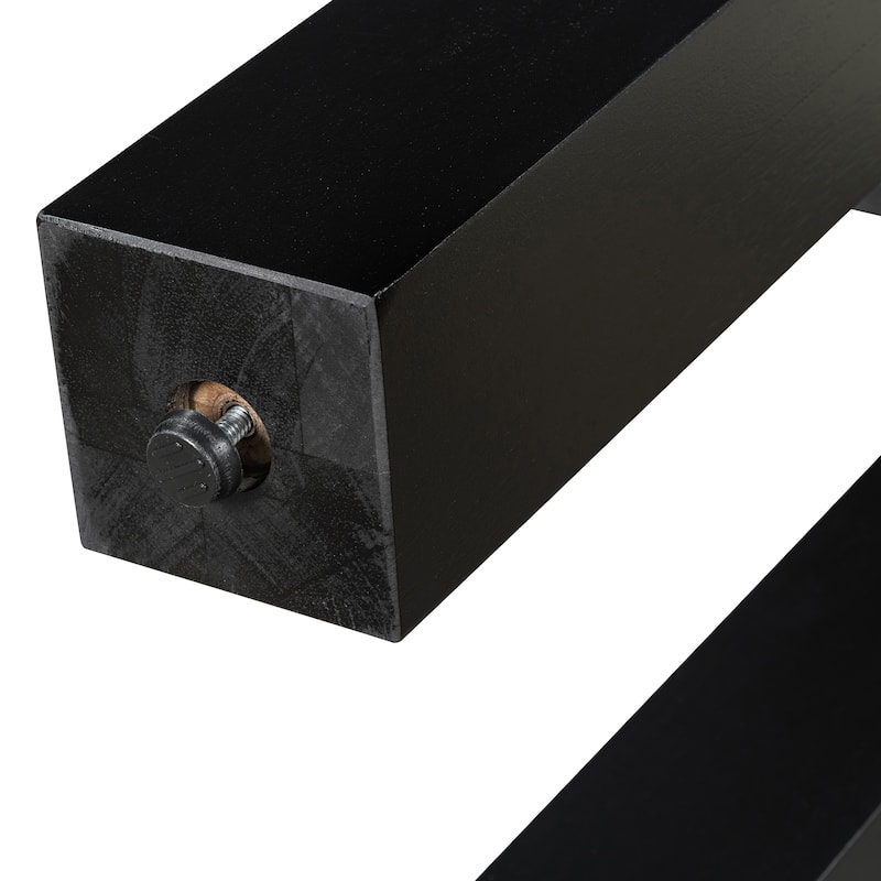 Rustic Minimalist Console Table with 1 Hidden Drawer and Side Power Outlet