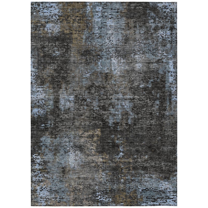 HomeRoots Abstract Transitional Rectangle Outdoor Rug