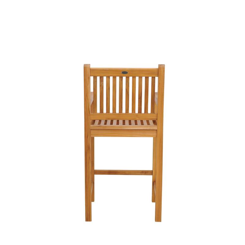 Teak Wood Elzas Barstool with Arms