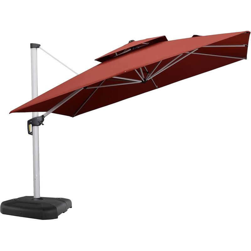 PURPLE LEAF 11 ft Square Patio Offset Umbrella