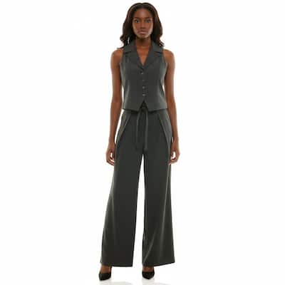 Nicole Miller Pinstripe Wide Leg Trouser