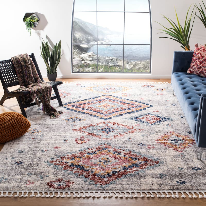SAFAVIEH Morocco Boho Manila Tribal Rug - 6' x 9' - Ivory/Multi