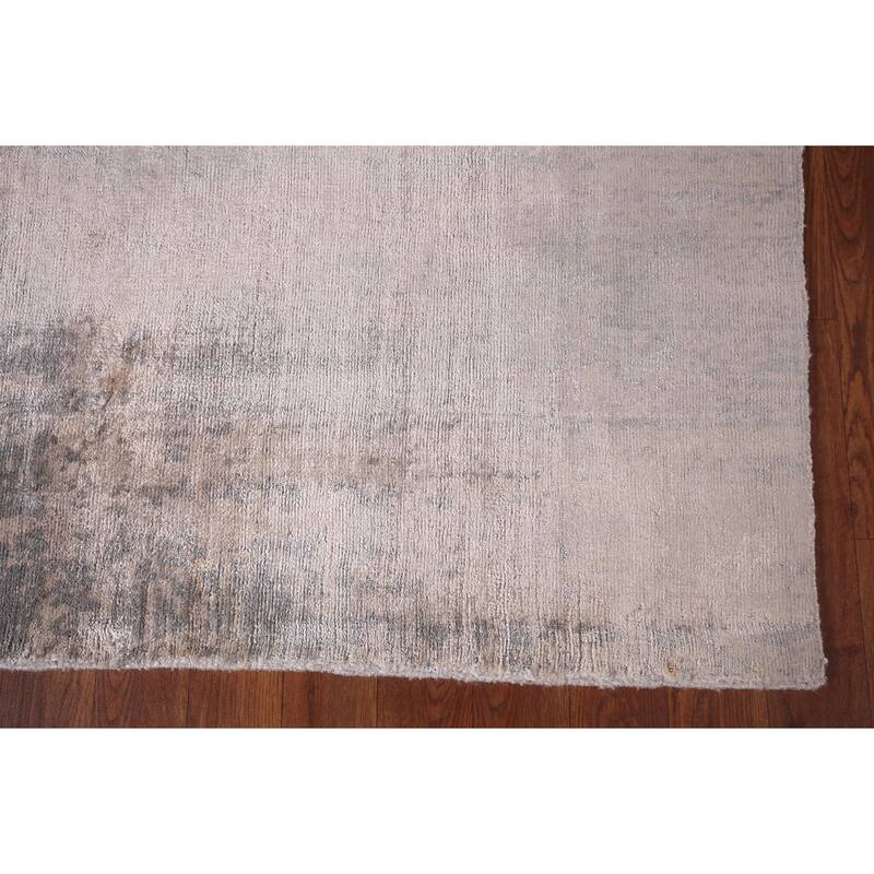 Abstract Indian Area Rug Hand-Knotted Wool Carpet - 5'8"x 7'10"