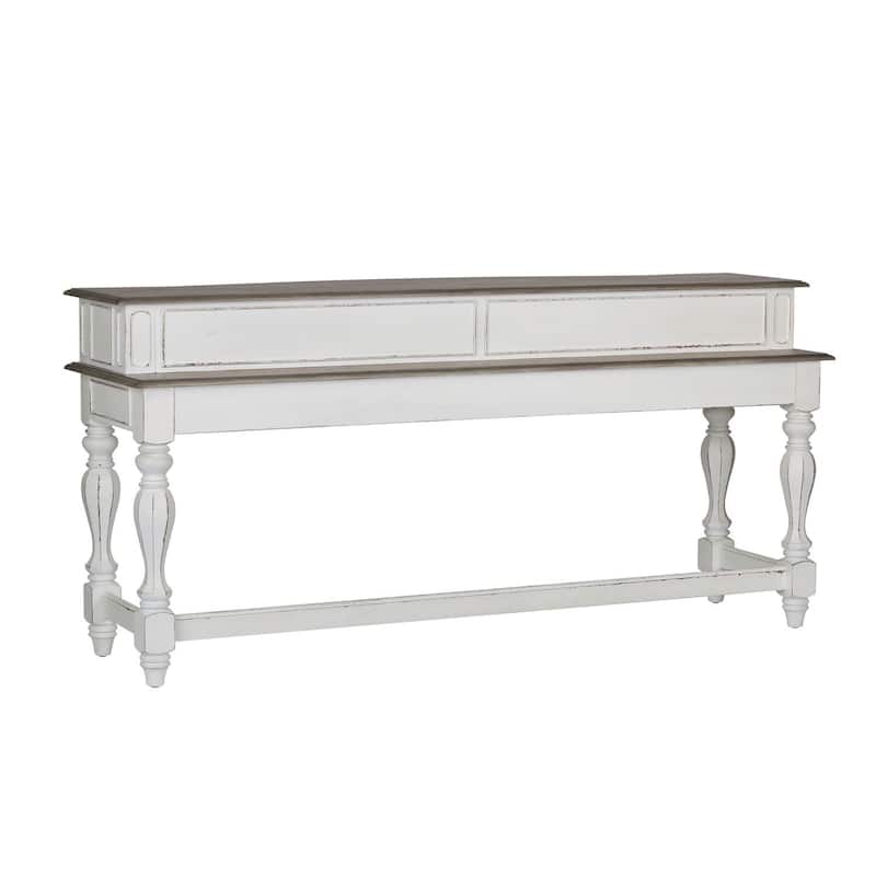Magnolia Manor Antique White 4 Piece Console Set (1-Console 3-Stools)