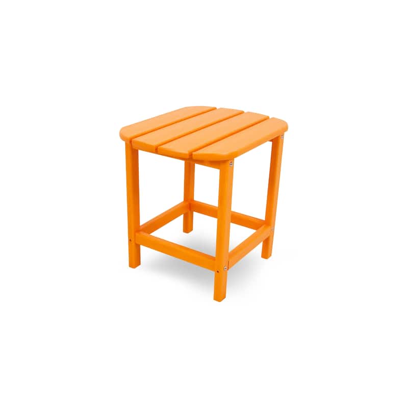 POLYWOOD South Beach 18 inch Outdoor Side Table - Tangerine