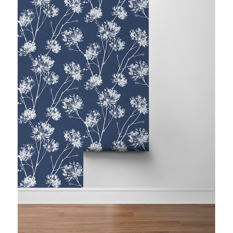 NextWall One O'Clocks Botanical Peel and Stick Removable Wallpaper