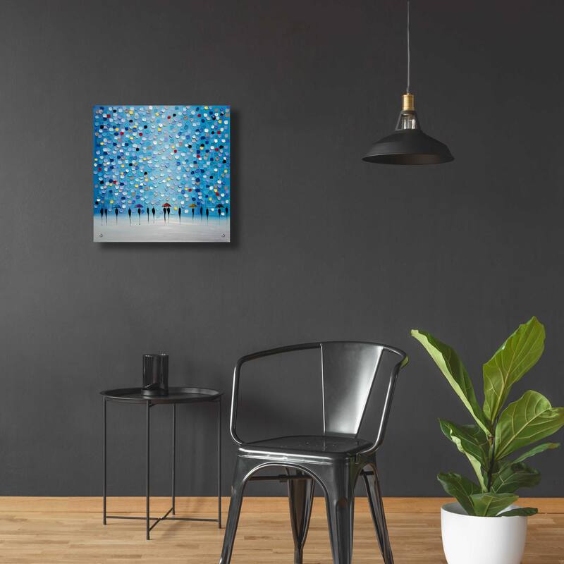 Epic Art 'Colorful City Umbrellas' by Ekaterina Ermilkina Acrylic Glass Wall Art