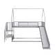 preview thumbnail 5 of 24, Convertible Twin over Twin Metal House Bunk Kids Bed with Slide,Full-length Guardrail and Storage Staircase
