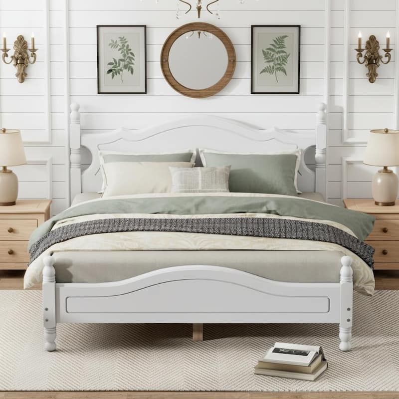 Solid Wood Platform Bed Frame by Harper&Bright Designs