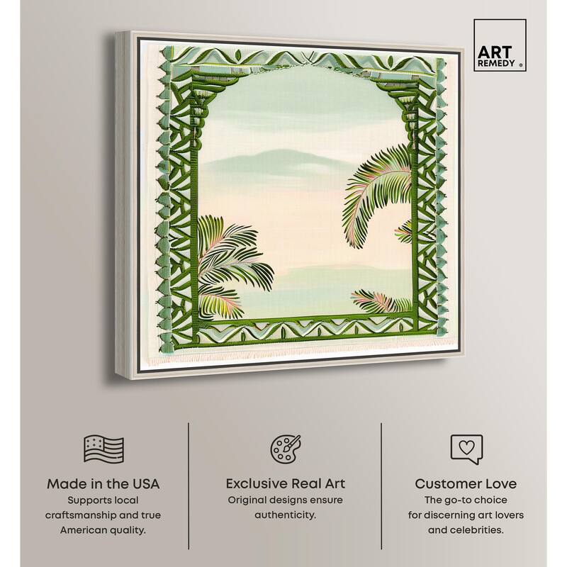 Palm View Vista Canvas by Art Remedy