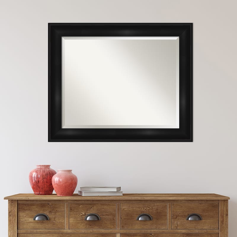 Beveled Wall Mirror - Grand Black Frame - Grand Black
