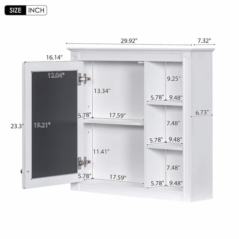30'' Bathroom Vanity Set with Mirror Cabinet