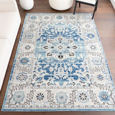 Nuloom Aqua Traditional Persian Fancy Area Rug