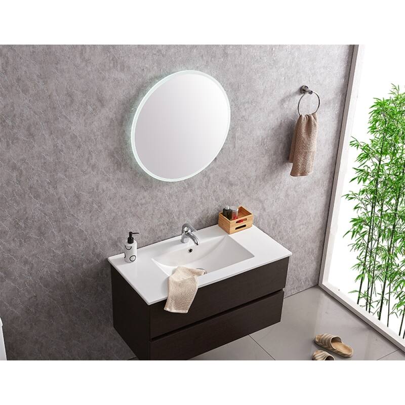 24'' x 24'' Round Wall Mount Bathroom Vanity Mirror with LED Light